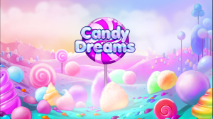 Candy Dreams exibe gráficos coloridos de doces.
